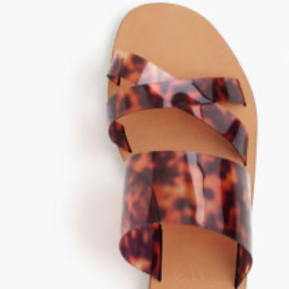 J. Crew Bali Tortoise Slides Sandals Size 8 - image 4